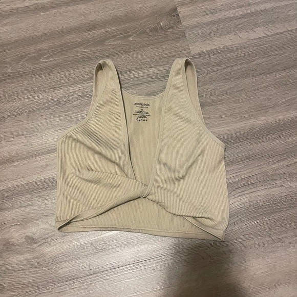 Ardene Front Twist Tank Top, Beige, Size small - Picture 1 of 2